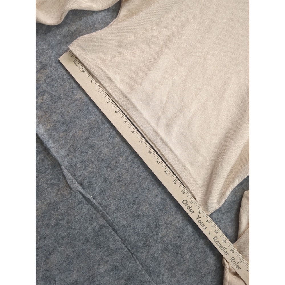 ZESICA Women's Cropped Sweater Medium Beige‎ Long Sleeve Beige - Picture 3 of 10